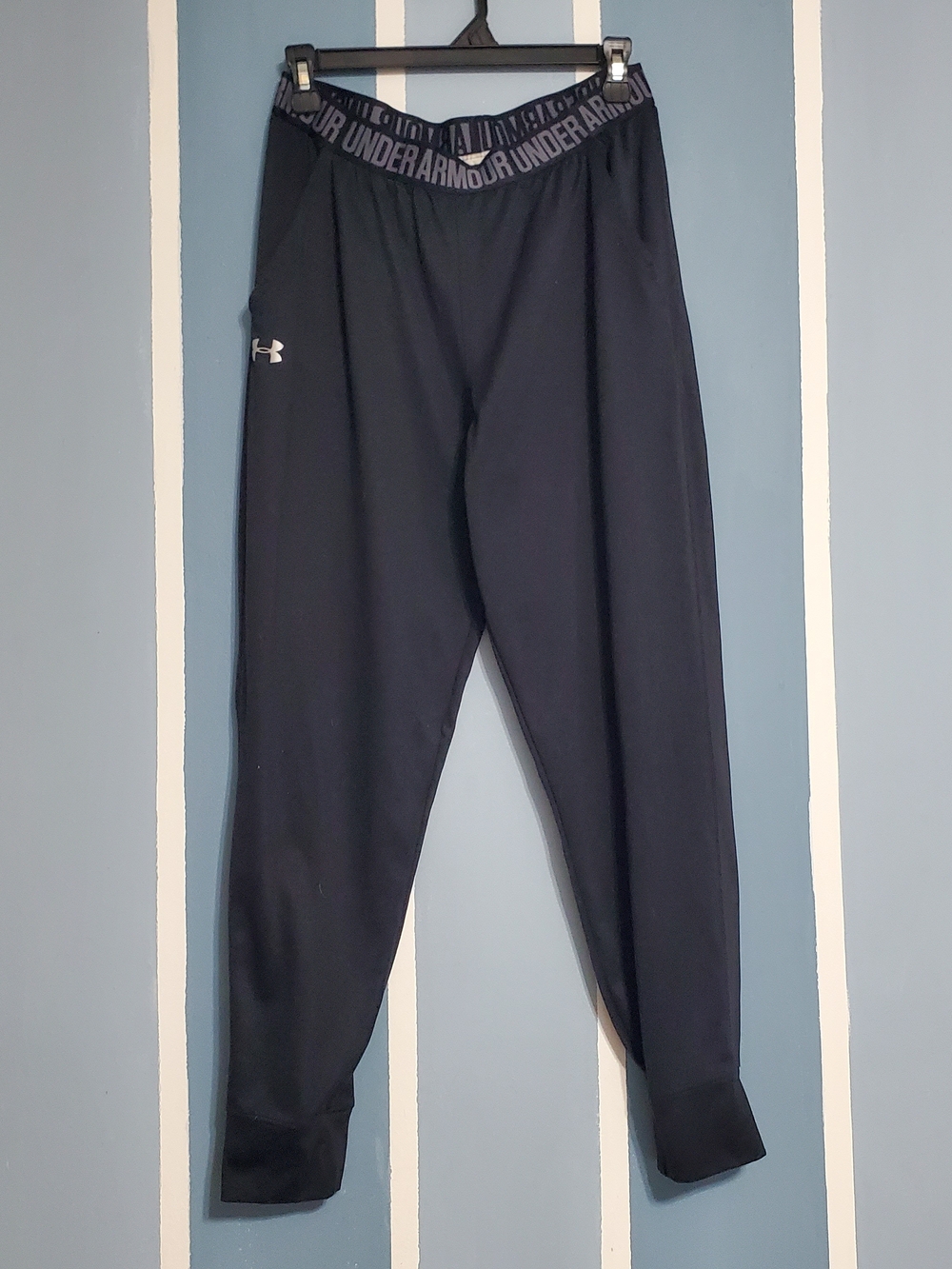 Under Armour Men's Navy Blue Performance Joggers with Branded Waistband